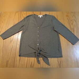 Michael Kors EUC Women's Sage Green Button-Down Top Size L